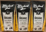 Wicked Joe Breakfast Blend Ground Organic Coffee 3 Packages Medium Roast. Fixed Price $30.00.
