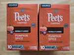 Lot 20 Peet's Pumpkin Spice Ground Coffee K-cups Limited Release Peets. Fixed Price $12.99.
