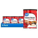 6-GREAT Value Classic Roast Ground Naturally Caffeinated Coffee, 9.6 Oz Canister. Fixed Price $44.98.