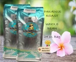 Two (2) Hawaiian Paradise Coffee Roast 24 Oz Value Bag - Whole Bean. Fixed Price $38.95.