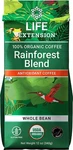 Life Extension Rainforest Blend Whole Bean Coffee Organic 12 Ounces. Fixed Price $22.95.