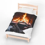 Fireside Cocoa Comfort Blanket Cozy Coffee Cabin Hygge Soft Warm Plush Throw. Fixed Price $21.57.