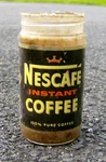 Vintage 1950S Nestle Nescafe Instant Coffee Glass Jar Food Packaging Antique. Fixed Price $60.00.