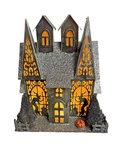 Halloween Led Light-up Glitter Haunted House Wicked Witch Silhouette 12" New!. Fixed Price $42.95.