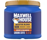 Maxwell House Master Blend Mild Roast Ground Coffee (26.8 Oz Canister) (760 G). Fixed Price $21.89.