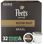 Peets Coffee, Medium Roast Keurig K-cup Pods Single Origin Brazil 32 Count .... Fixed Price $46.14.