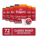Folgers Classic Roast Medium Coffee K-cup Pods 72 Counts. Fixed Price $29.99.