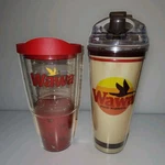 Set Two Wawa 24OZ Insulated Acrylic Tumblers Coffee Travel Mug Flip Top. Fixed Price $30.00.