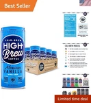 Ready-to-drink High Brew Coffee Mexican Vanilla Flavor 12 Cans 8 Oz. Fixed Price $55.79.