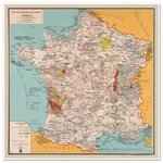 French Cooking Gourmet Map Of France Carte Gastronomique 1932 24 X Inches. Fixed Price $26.97.