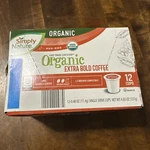 Simply Nature Fair Trade Extra Bold Medium Roast Coffee Pod 12 Count - Box. Fixed Price $6.99.