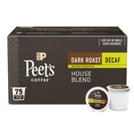 Peets Coffee Decaf Dark Roast K-cup Pods, House Blend 75 Ct.. Fixed Price $53.99.