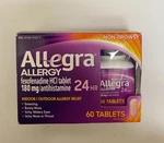 Allegra 180 Mg 24 Hr Non-drowsy Allergy Relief Tablets 60 Ct Exp 07/2026. Fixed Price $12.99.
