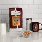 Decaf Caramel Flavored Coffee Blend Fresh Roasted. Fixed Price $29.99.