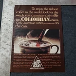 Vintage 1983 Juan Valdez 100% Columbian Coffee Original Print Ad. Fixed Price $14.99.