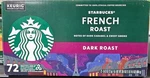 Starbucks French Coffee K-cups/keurig, Dark Roast, 100% Arabica 72 Count. Fixed Price $37.99.