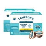 Camerons Coffee Velvet Moon Espresso Roast Pods K-cups Boxes 24CT Single Serve. Fixed Price $24.99.