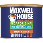 Maxwell House Decaf Medium Roast Ground Coffee 22 Oz Canister 1 Pack Kosher. Fixed Price $21.09.