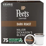 Peet's Coffee, Dark Roast Keurig K-cup Pods- Major Dickason's Blend 75 Count. Fixed Price $34.89.