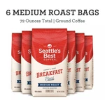 6 Pack Breakfast Blend Medium Roast Seattle S-best Ground Coffee Fr Arabica Bean. Fixed Price $59.00.