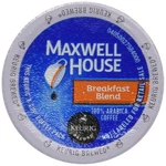 Maxwell House Breakfast Blend Coffee 36 Count Cup Pods 100 Arabica Beans. Fixed Price $36.09.