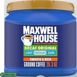 Maxwell House Decaffeinated Original Medium Roast Ground Coffee, 29.3 Oz Caniste. Fixed Price $17.99.