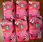 Starbucks Coffee Peppermint Mocha Ground Roast 11 Oz 6 Bag Lot Holiday Medium. Fixed Price $29.99.