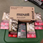Maxwell Video Cassette Hgx-gold T-120 Vhs 6 Hours Case Of 10 Recording High Grad. Fixed Price $50.00.