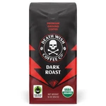 Death Wish Coffee, Organic And Fair Trade Dark Roast Ground 16 Oz. Fixed Price $25.49.