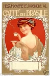 Postcard Italian Coffee Advertising Caffe Del Brasile. Fixed Price $95.00.