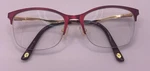 San Peril Linda Evans Frames Only Eyeglasses Burgundy Gold 53-18-140. Fixed Price $28.88.