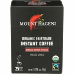 Mount Hagen Organic Instant Regular Coffee Single Sticks- 25 Count. Fixed Price $13.49.