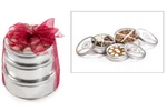 Texas Pecan Gift Tin Treats 4.5 Lbs Millican Since 1888 San Saba, Tx. Fixed Price $149.99.