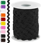 1 Roll 27 Yard Black Rick Rack Ribbon Kit, Wave Sewing Bending Fringe Trim,. Fixed Price $15.57.