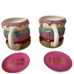 Donut Stack Mugs (pair) Ceramic Coffee Tea Room Essentials With Covers. Fixed Price $29.99.