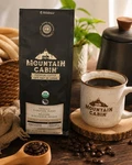 Mountain Cabin Organic Ground Coffee 10 Oz Dium Dark Roast. Fixed Price $35.00.