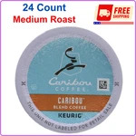 Caribou Coffee K-cups For Keurig Brewers, 24 Count, Medium Roast, Arabica Beans. Fixed Price $27.48.