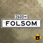 San Francisco California Folsom Street Blade Road Sign 2600 Block 1965 21X7. Fixed Price $101.15.