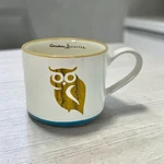 Caribou Coffee 2013 Owl Cream Ceramic Mug Cup 12 Oz. Fixed Price $14.95.
