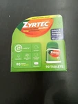 Zyrtec 10 Mg 24 Hour Allergy Relief - 90 Tablets, Exp 1/28. Fixed Price $22.89.