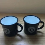 2 Ardbeg Ultimate Islay Single Malt Scotch Whisky Metal Coffee Enamel Mugs 3.5"D. Fixed Price $19.99.