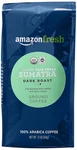 Amazon Fresh Organic Fair Trade Sumatra Ground Coffee, Dark Roast, 12 Ounce. Fixed Price $16.08.