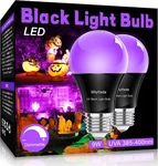 Led Black Light Bulbs Pack, A19 9W Uv Replace Up To 100W, 120V E2. Fixed Price $9.93.