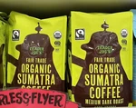 2 Packs Trader Joe's Organic Fair Sumatra Whole Bean Coffee 13OZ. Fixed Price $27.40.