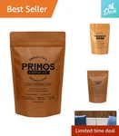 12 Oz Primos Dark Roast Coffee - Authentic Coarse Ground For French Press Lovers. Fixed Price $25.64.
