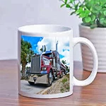 Red Semi Truck Driver Big Rig Tractor Trailer Ceramic Coffee Cup Mug Gift Box. Fixed Price $22.50.