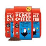 Peace Coffee French Roast, Ground Dark 12 Oz, Pack 3, Organic Fair .... Fixed Price $69.77.