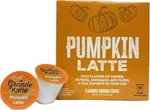Grande Kaffe, Pumpkin Latte Flavored Coffee, 18 Single Serve Cups. Fixed Price $22.99.