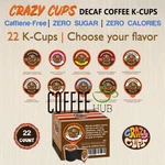 Crazy Decaf Coffee 22 Kcups Capsules No Calories Sugar Lot Drink Keurig. Fixed Price $67.99.