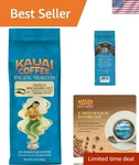 Kauai Hawaiian Coffee, 10 Oz Medium Roast With Vanilla Macadamia Flavor. Fixed Price $12.59.